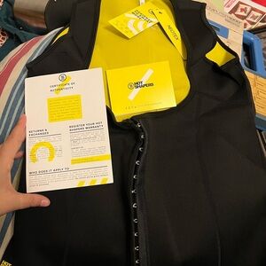 Hot Shapers Neoprene Waist Cincher Vest in Black and Yellow